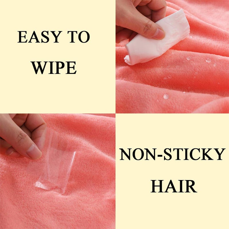 NANPIPER Flannel Fleece Living Coral Blanket Throw Size Luxury Microfiber Soft Throw 50" x 65" Fluffy Solid Throw Blanket for Couch/Bed - Image 5